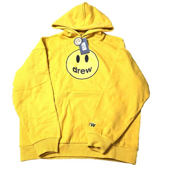 Drew House Oversized Med  Golden Yellow Drew House Mascot Heavyweight Hoodie - Picture 5 of 8